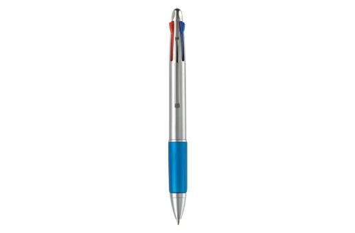 Ball pen 4 colours Blue/silver