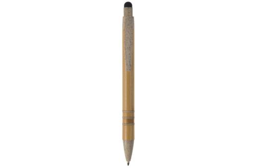 Ball pen bamboo and wheatstraw with stylus Black