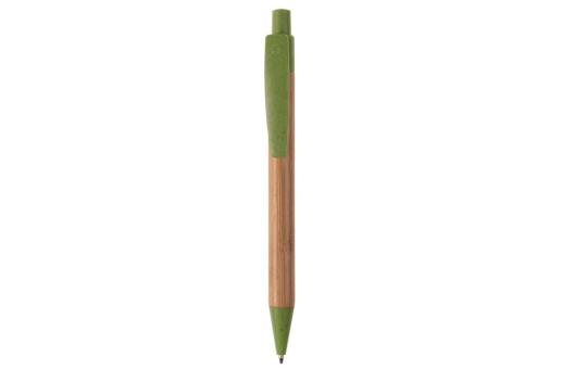 Ball pen bamboo with wheatstraw Green