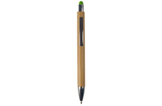 Ball pen New York bamboo with stylus Green