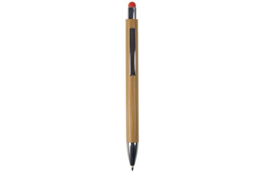 Ball pen New York bamboo with stylus Orange