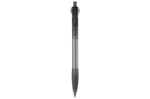 Cosmo ball pen transparent rubber round clip Transparent black