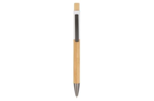 Ball pen Madrid bamboo White