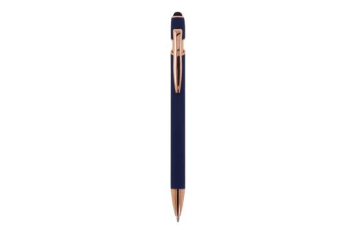 Ball pen Paris Deluxe Metal Rubberised Dark blue