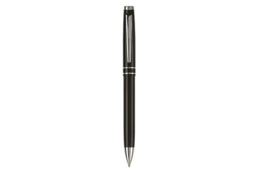 Ball pen metal 2 stripes Black