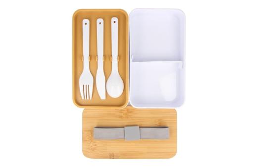 Lunchbox Bento R-PP & Bamboo White