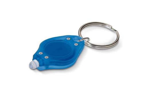 Schlüsselanhänger mit Mini-Taschenlampe Transparent blau