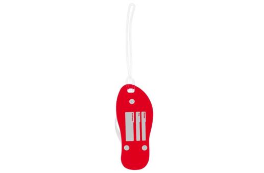 Luggage tag slipper Red