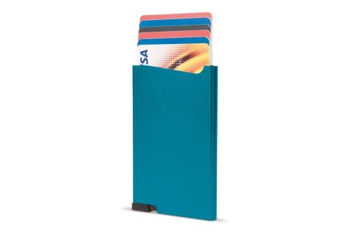 Aluminum card holder Light blue