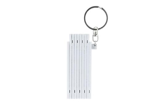 Mini foldable ruler with keyring 0.5m White