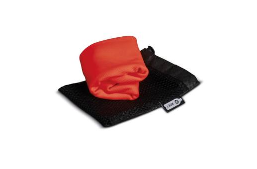 R-PET cooling towel 30x80cm Black/red