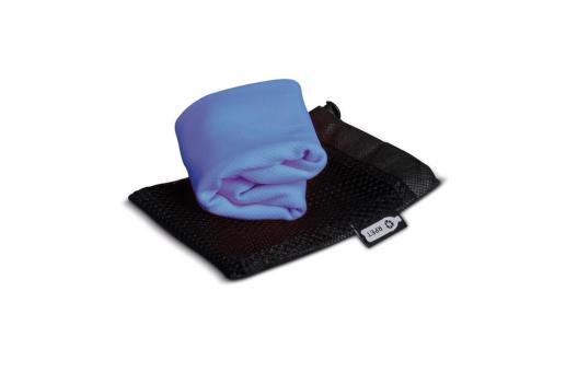 R-PET cooling towel 30x80cm Black/blue