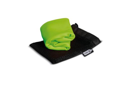 R-PET cooling towel 30x80cm Green/black