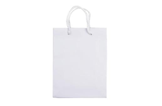 Laminierte Papiertasche, klein Weiß