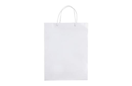 Laminierte Papiertasche, groß Weiß