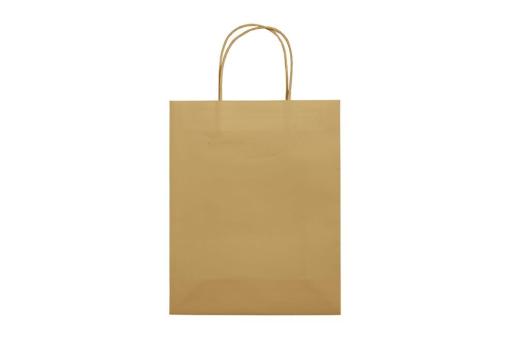 Mittlere Papiertasche im Eco Look 120g/m² Hellbraun