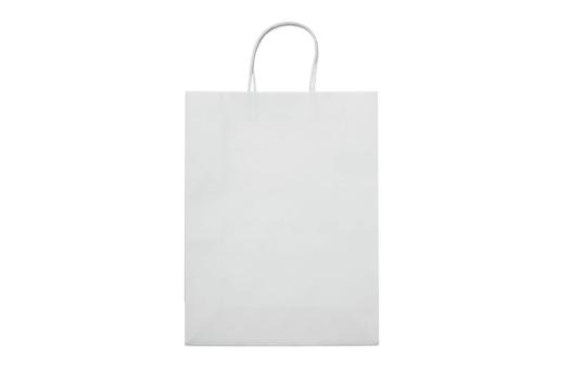 Große Papiertasche im Eco Look 120g/m² Weiß