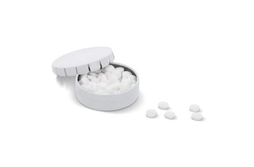 Mini clic tin peppermint box White