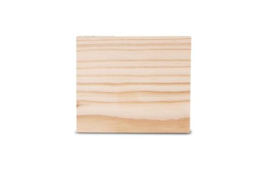 Zettelblock aus Holz, recycelt 10x10x8.5cm Hellbraun