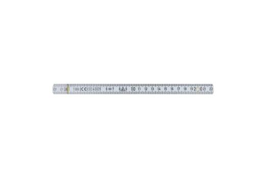 Folding ruler wood 2m Made in EU White