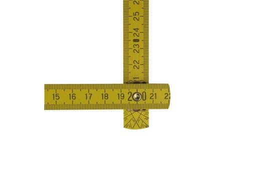 Folding ruler wood 2m premium painted Yellow