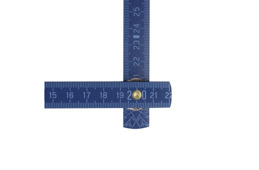 Folding ruler wood 2m premium painted Dark blue