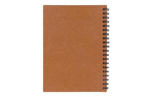 Notebook recycled leather Midi Light brown