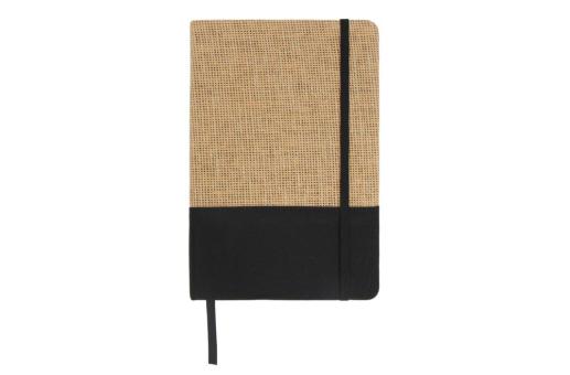 Notizbuch Jute R-PET GRS Schwarz