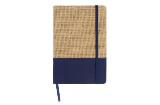 Notizbuch Jute R-PET GRS Dunkelblau