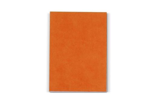 Notizbuch mit 150 Blatt Recyclingpapier Orange