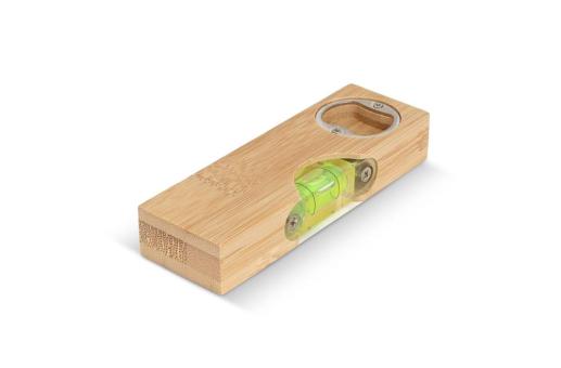 Bottle opener spirit level bamboo Nature