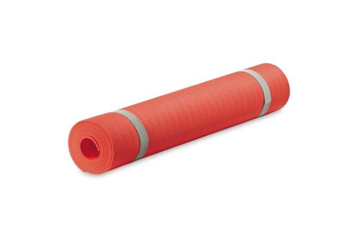 Fitness-Yogamatte mit Trageriemen Rot