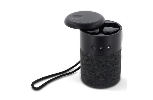 Wireless speaker William with TWS earbuds Black