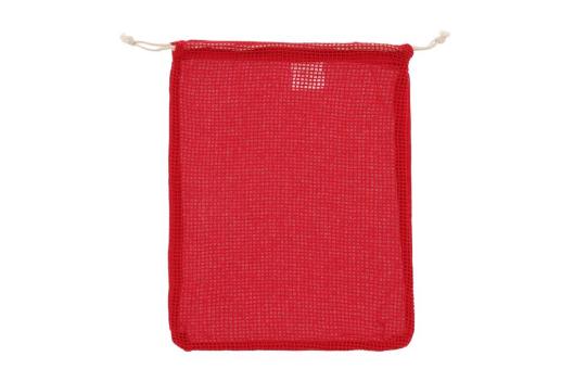 Wiederverwendbare Lebensmitteltasche OEKO-TEX® Baumwolle 25x30cm Rot