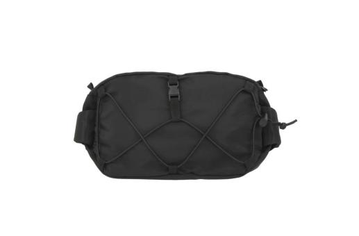 Crossbody bag R-PET with drawcord Black