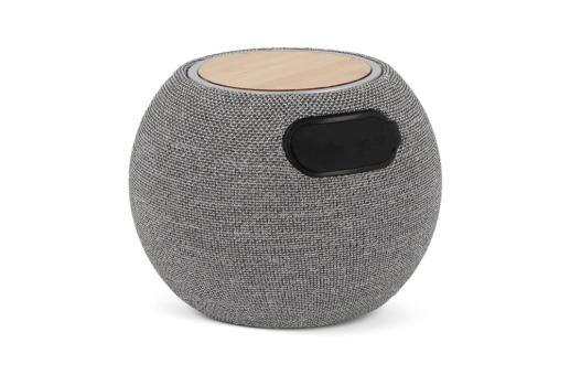 5W Speaker & 15W wireless charger R_PET & Bamboo Convoy grey