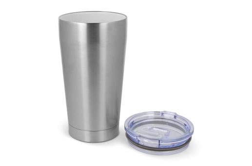 T-ceramic thermo mug with lid Cango 500ml Silver