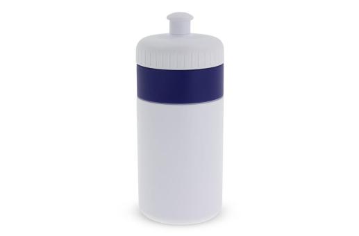 Sports bottle with edge 500ml White/blue