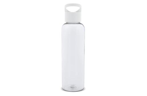 Water bottle Loop transparent R-PET 600ml, white White,transparent