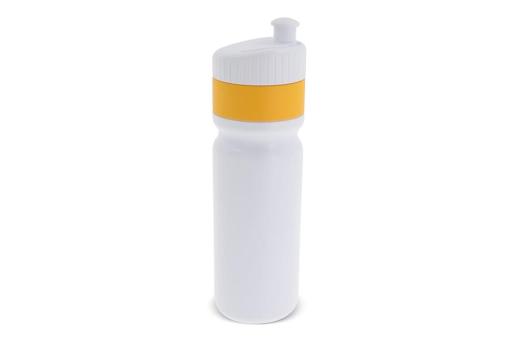 Sportflasche mit Rand 750ml Weiß/gelb