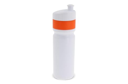 Sportflasche mit Rand 750ml Orange/weiß