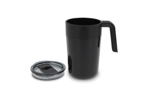 Doppelwandiger Kaffeebecher 400ml Schwarz