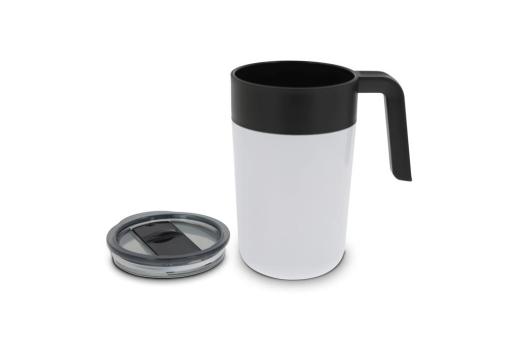 Double walled coffee mug 400ml White