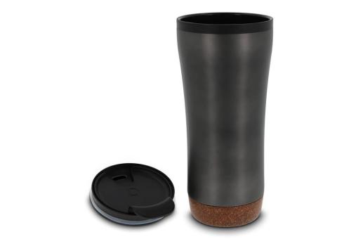 Double walled tumbler cork base 480ml Anthracite