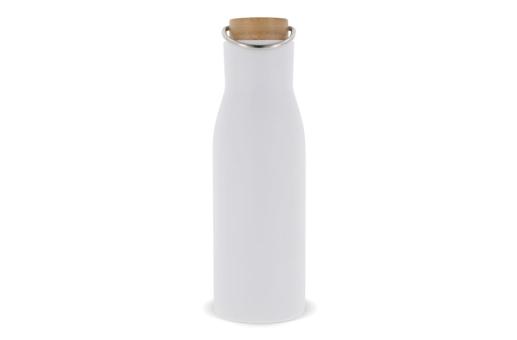 Thermo bottle with bamboo lid 500ml White