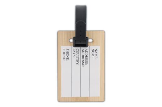 Luggage tag bamboo Nature