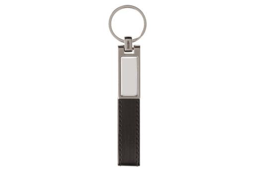 Keyring/strap Doming rectangle Black