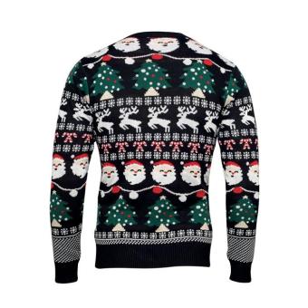 SHAMIS LARGE Weihnachts-LED-Pullover L/XL Schwarz