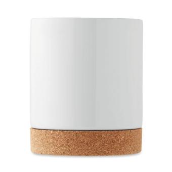 KAROO Ceramic cork mug 280 ml White