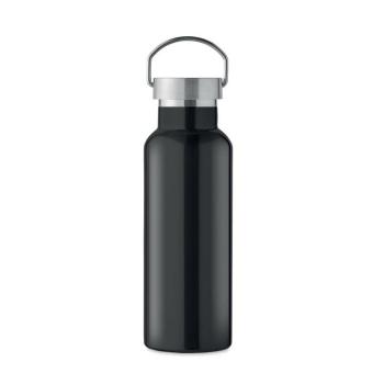 FLORENCE Double wall bottle 500 ml Black